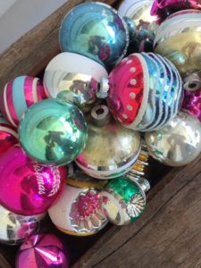 Shiny bright Christmas ornaments