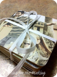 Beautiful, affordable Christmas gifts - photo coasters