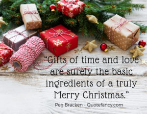 Gifts of time and love are the best gifts