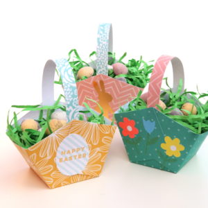 Paper Easter baskets are cute, affordable and so easy to make.