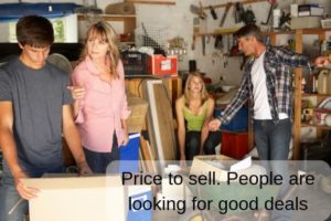 Tips for selling items: price to sell
