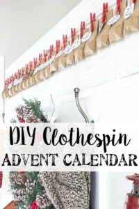 Christmas Advent Calendar - clothespins