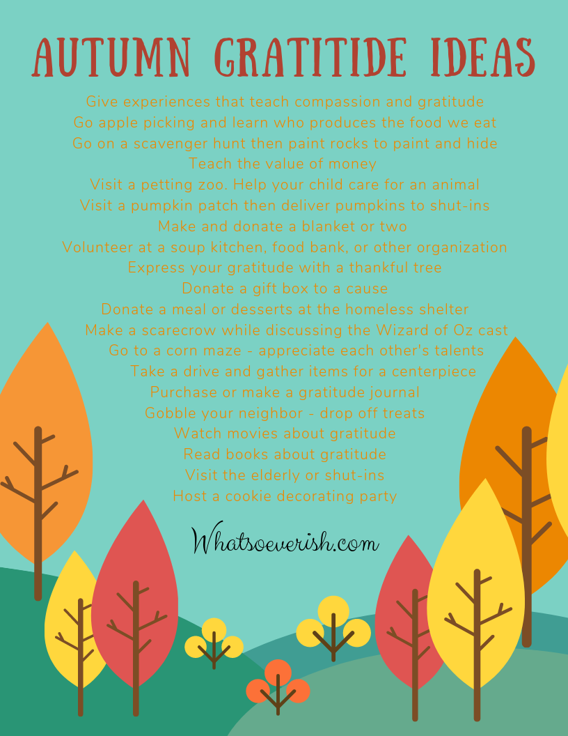 Autumn gratitude ideas