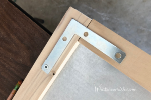 magnetic frame - secure the corners with brackets